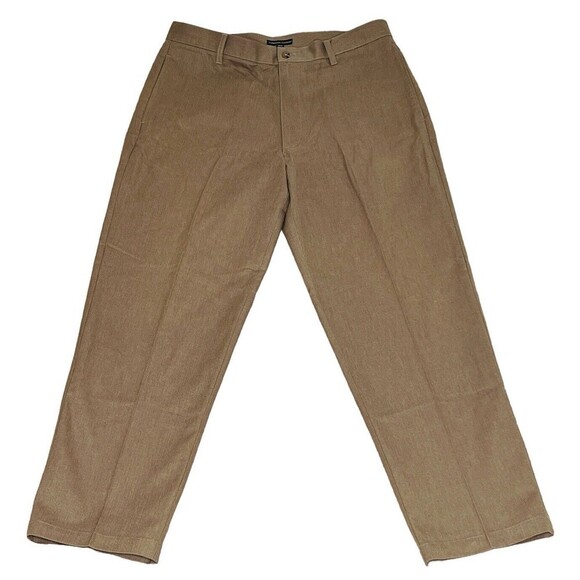 Cambridge Classics Mens Tan Flat Front Dress Pants Size 36x32‎ - Picture 1 of 5